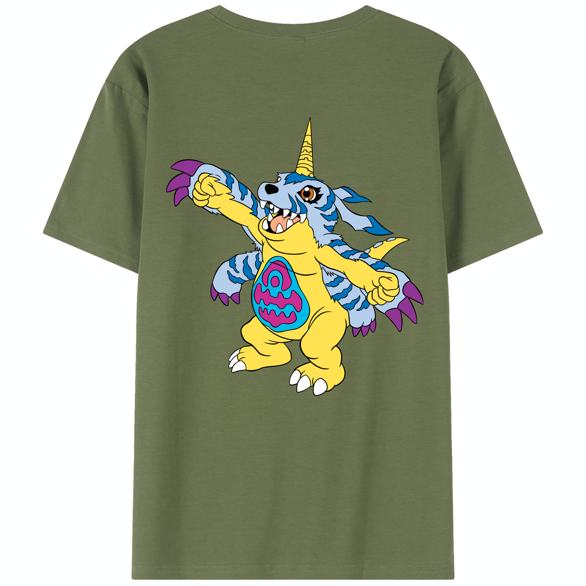 （画像用） Digimon デジタルモンスター/デジモン 綿100％半袖Tシャツ（背面プリント）